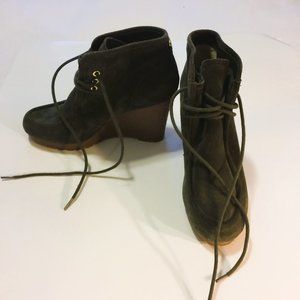 MICHAEL KORS RORY SUEDE WEDGE BOOTIES NWOT